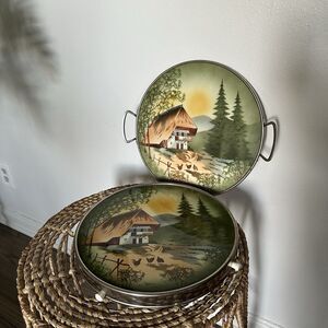 vintage Echt Keramik Grunstadt Ceramic serving and rotating tray